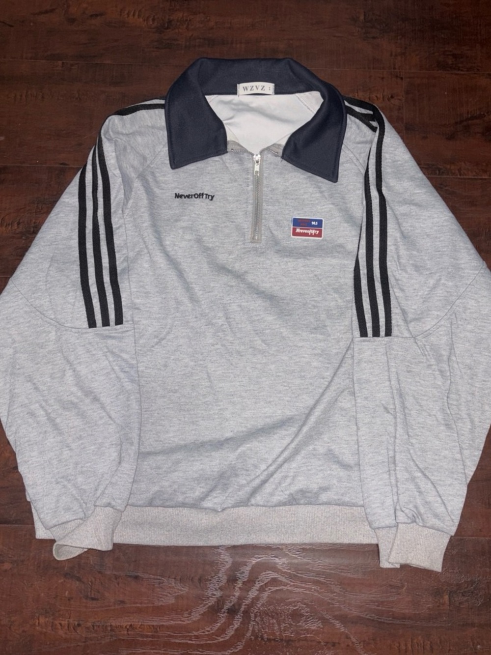 Gray Quarter-Zip Pullover Sweater